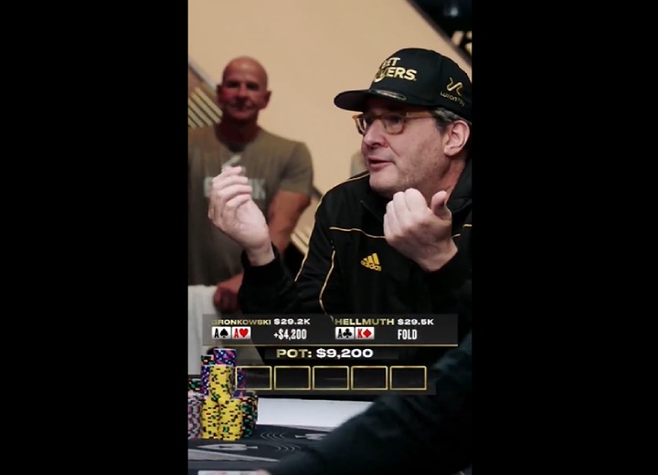 当AK遇到AA，“扑克顽童”上演顶级读牌，死里逃生