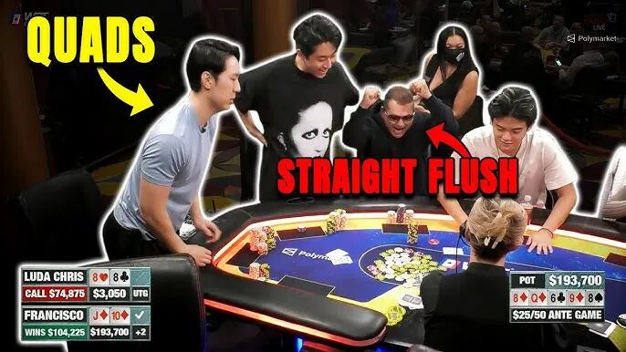 倒霉四条8撞上致命同花顺,痛失6位数底池还没Bad Beat奖